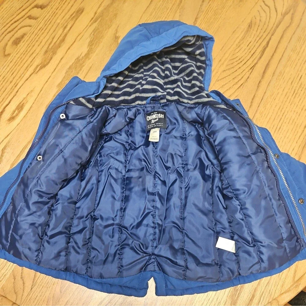 Oshkosh B’gosh Toddler Baby Hooded Winter Coat Boys 24M Blue